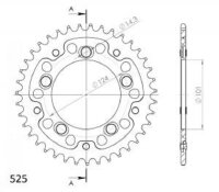 Supersprox Stealth-Kettenrad 525 - 39Z (rot)...