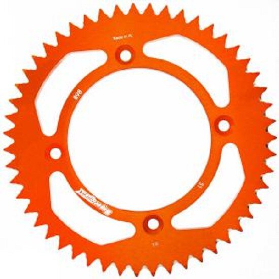 Supersprox Alu-Kettenrad 428 - 51Z (orange) RAL-898:51-ORG|ID 110,0 LK 132,0 4-Loch