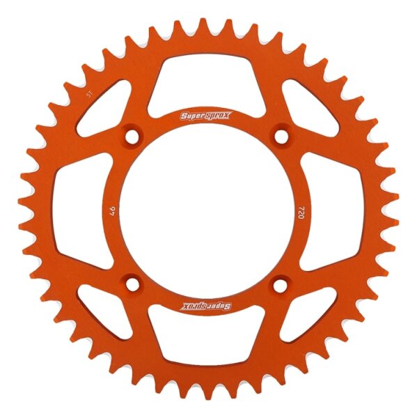 Supersprox Alu-Kettenrad 520 - 46Z (orange) RAL-720:46-ORG|ID 110,0 LK 132,0 4-Loch