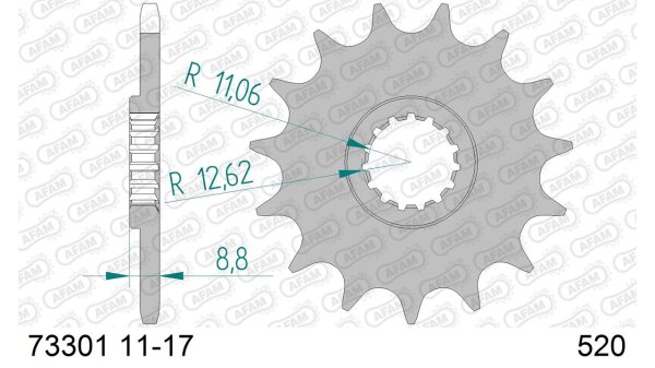 DC AFAM Ritzel 520 - 11Z 73301-11