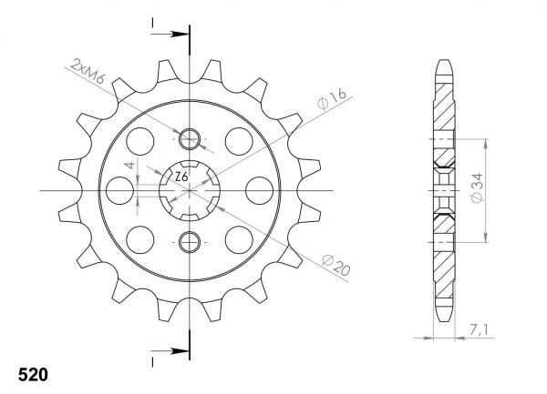 Supersprox Ritzel 520 - 12Z CST-1903:12