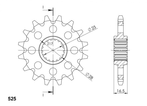 Supersprox Ritzel 525 - 15Z CST-1904:15