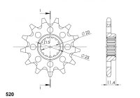 Supersprox Ritzel 520 - 17Z CST-1902:17|feinverzahnt 22,0/25,0