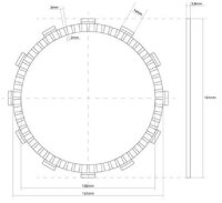 F.C.C. Reiblamelle FCC 141-11K08-00 Honda 22202-MAT-000