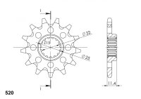 Supersprox Ritzel 520 - 14Z CST-1902:14|feinverzahnt...