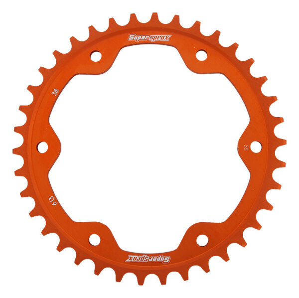 Supersprox Alu-Kettenrad 525 - 38Z (orange) RAL-613:38-ORG|ID 128,0 LK 155,0 6-Loch