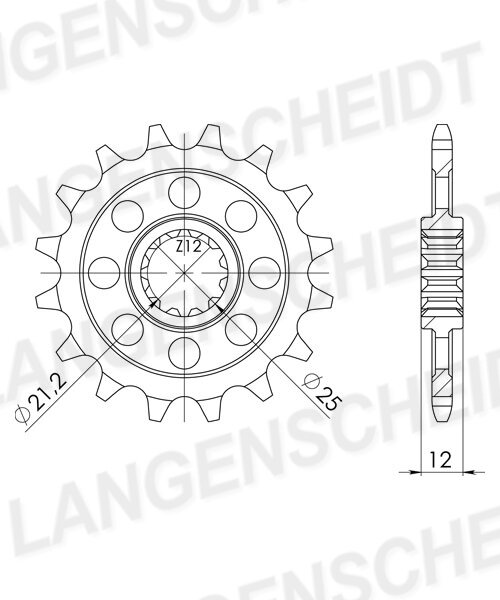 Supersprox Ritzel 520 - 16Z CST-823:16|feinverzahnt 21,0/25,0