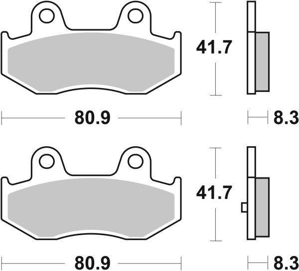 SBS Scooterbelag 174HF (Satz pro Scheibe) Street Ceramic