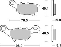 SBS Scooterbelag 206HF (Satz pro Scheibe) Street Ceramic