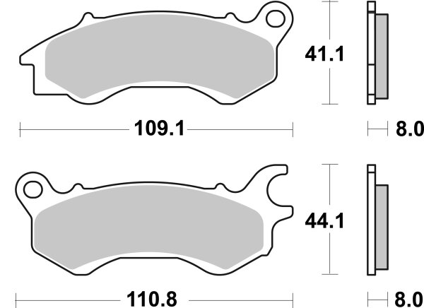 SBS Scooterbelag 235HF (Satz pro Scheibe) Street Ceramic