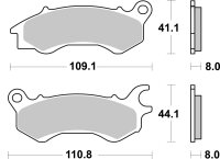 SBS Scooterbelag 235HF (Satz pro Scheibe) Street Ceramic