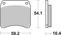 SBS Bremsbelag 523DCC (Satz pro Scheibe) Road Racing Classic Dual Carbon