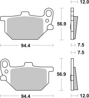 SBS Bremsbelag 528HF (Satz pro Scheibe) Street Ceramic