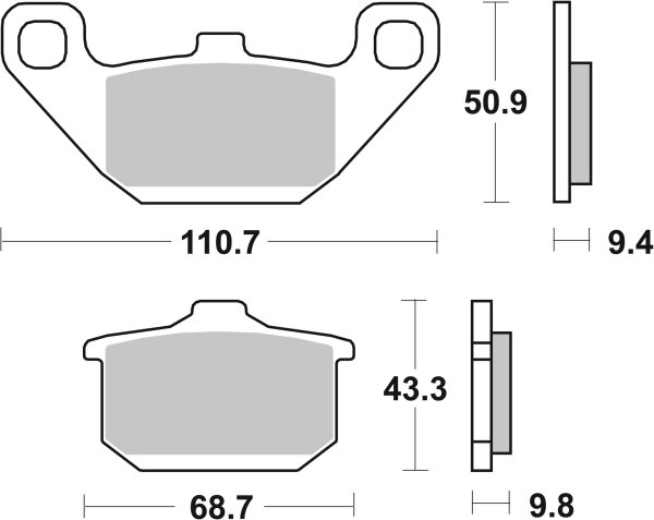 SBS Bremsbelag 557HF (Satz pro Scheibe) Street Ceramic