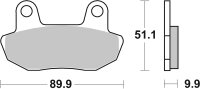 SBS Bremsbelag 561HF (Satz pro Scheibe) Street Ceramic