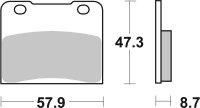 SBS Bremsbelag 578HF (Satz pro Scheibe) Street Ceramic