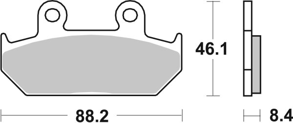 SBS Bremsbelag 600HF (Satz pro Scheibe) Street Ceramic