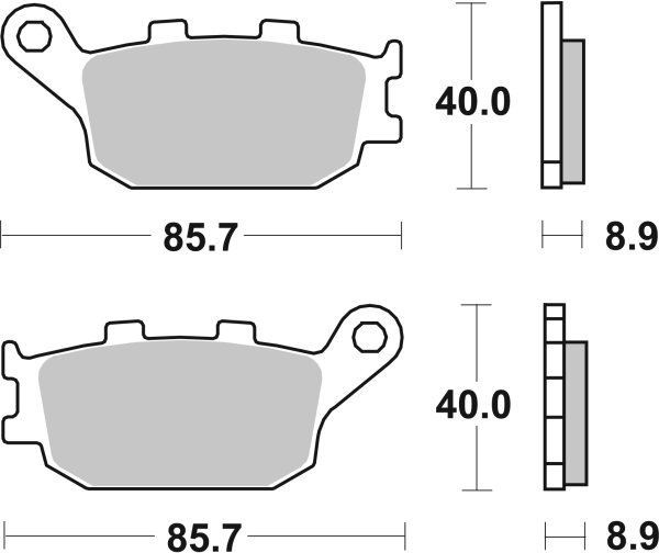 SBS Bremsbelag 657HF (Satz pro Scheibe) Street Ceramic