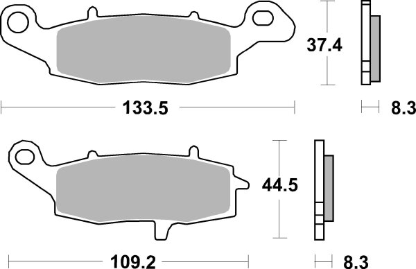 SBS Bremsbelag 705RST (Satz pro Scheibe) Road Racing Sinter