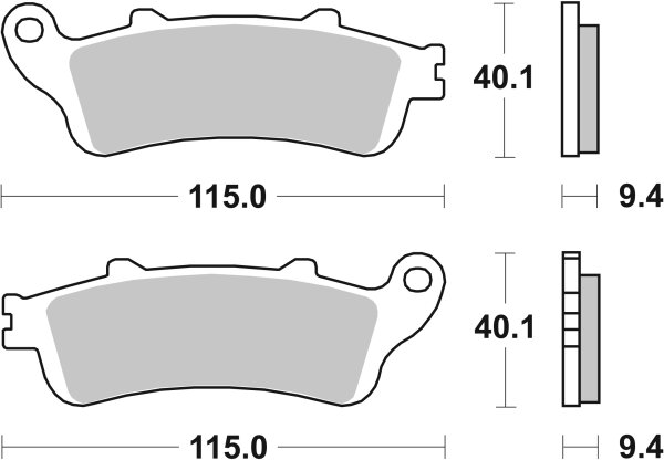 SBS Bremsbelag 722LS (Satz pro Scheibe) Street Sinter