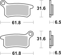 SBS Bremsbelag 783RSI (Satz pro Scheibe) Offroad Racing Sinter