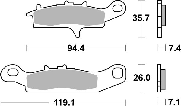 SBS Bremsbelag 801RSI (Satz pro Scheibe) Offroad Racing Sinter