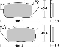 SBS Bremsbelag 807H.HF (Satz pro Scheibe) Street High Power Ceramic