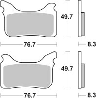 SBS Bremsbelag 842RSI (Satz pro Scheibe) Offroad Racing Sinter