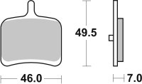 SBS Bremsbelag 857LS (Satz pro Scheibe) Street Sinter