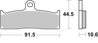 SBS Bremsbelag 865DS-1 (Satz pro Scheibe) Road Racing...