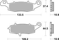 SBS Bremsbelag 886LS (Satz pro Scheibe) Street Sinter