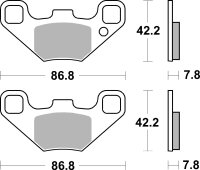 SBS Bremsbelag 905RSI (Satz pro Scheibe) Offroad Racing...